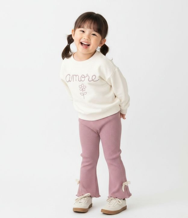 Conjunto Comfort Infantil en Algodón con Bordado y Moñitas Lateral – Talle 1 a 6 años 1