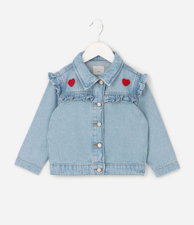 Campera Infantil en Jeans con Bordado de Corazón – Talle 1 a 6 años 2
