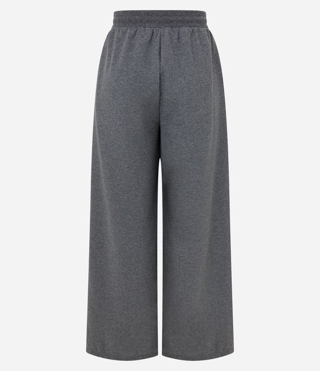 Pantalón Wide en Suedine con Pliegues Delanteros 6