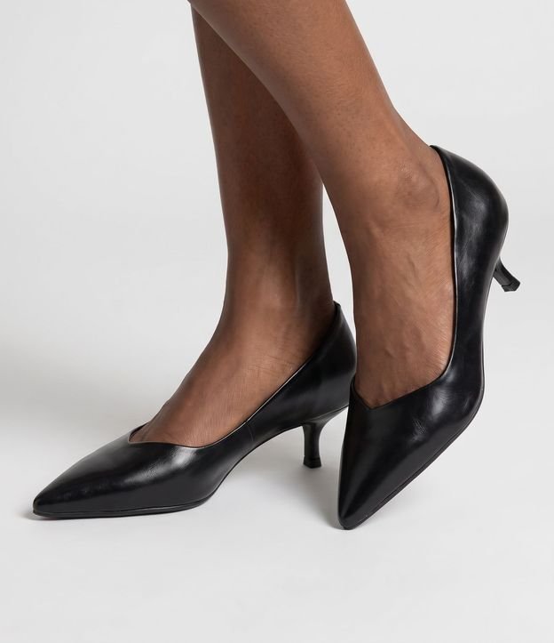 Zapato Tacones en PU con Salto Kitten Heel