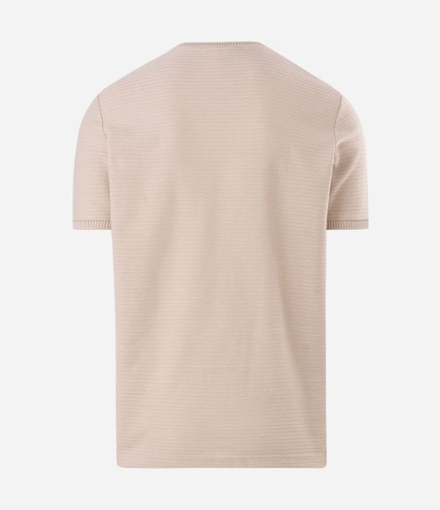 Remera Texturizada con Algodón y Cuello Redondo 6