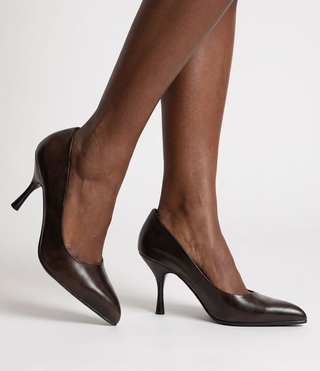 Zapato Tacones en PU con Punta Fina 2