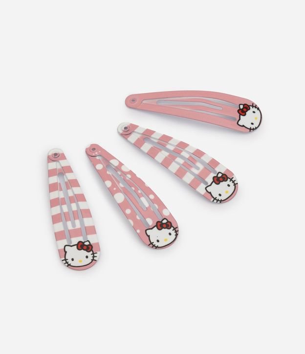 Kit 4 Pinza para el Pelo Infantil Hello Kitty - Talle Único