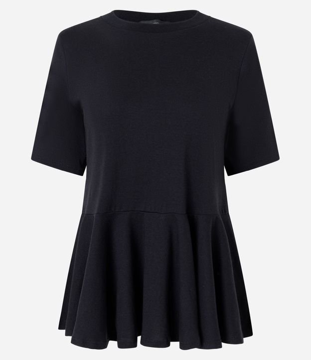 Blusa Manga Corta en Algodón con Bajo Peplum 5