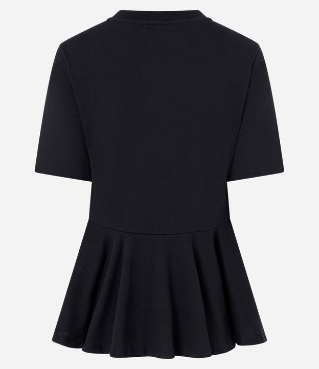 Blusa Manga Corta en Algodón con Bajo Peplum 6