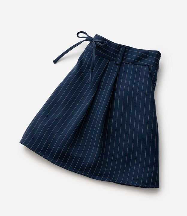Pollera Infantil en Algodón Raya de Tiza - Talle 5 a 16 años 5