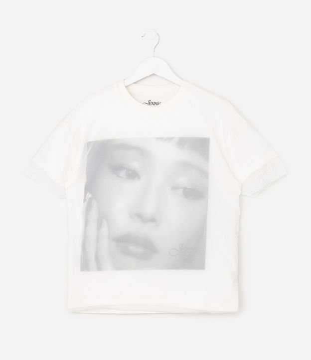 Remera Infantil con Superposición de Tule - Talle 5 A 16 años 2