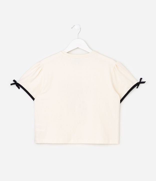 Remera Boxy Infantil con Lazo en Tule y de Lunares Flocado – Talle 5 a 16 años 3