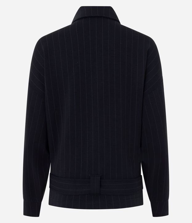 Campera Alargada con Estampa Rayada y Cinta en el Bajo 2