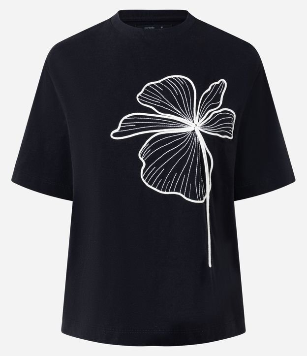 Remera Regular en Algodón con Estampado Floral 1