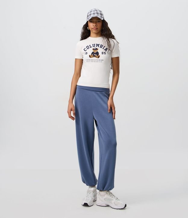 Pantalón Aladim en Microfibra con Cintura Ancha