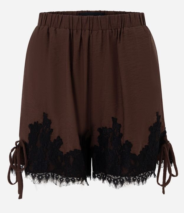 Short en Viscosa con Detalle de Encaje y Lazo en el Lateral 5