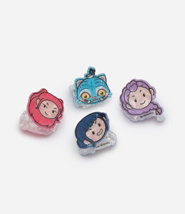 Kit 4 pinza Infantil para el Pelo Guerreras de Kpop - Talle único