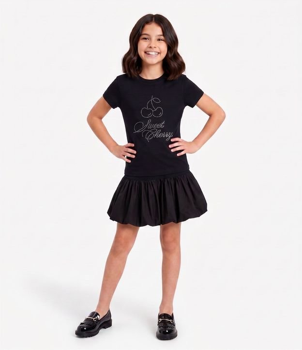 Short Pollera Infantil Balonê en Tricolina - Talle 5 A 16 años