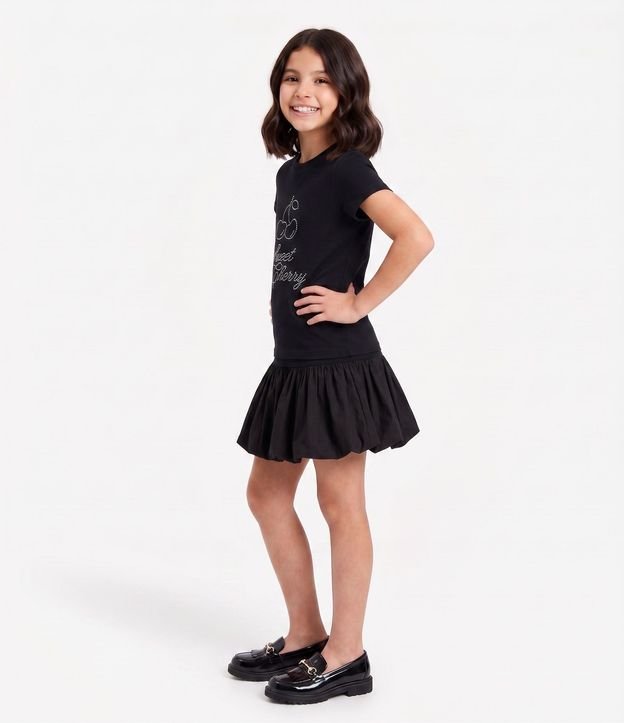 Short Pollera Infantil Balonê en Tricolina - Talle 5 A 16 años 2