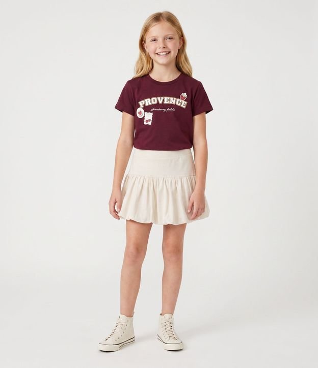 Short Pollera Infantil Balonê en Tricolina - Talle 5 A 16 años