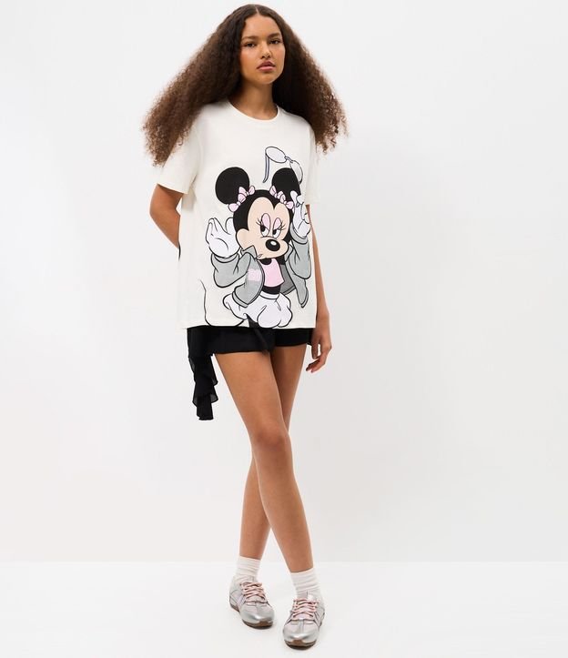 Remera Oversized en Algodón con Minnie Estampada 2