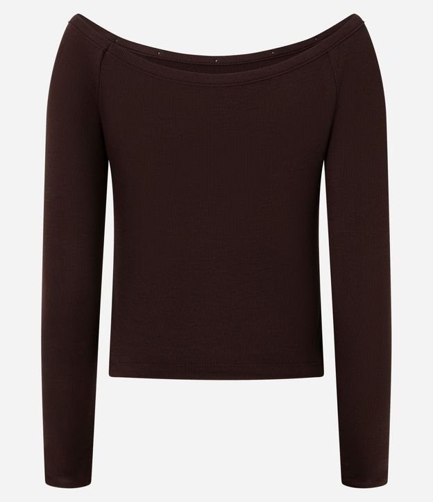 Blusa en Viscosa con Escote Hombro a Hombro y Piedras en el Escote 7