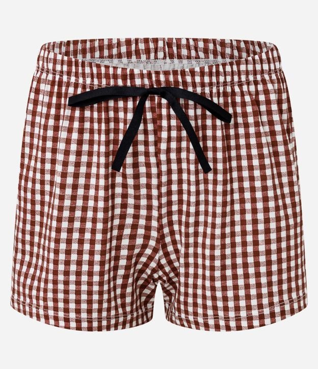 Pijama Corto en Algodón con Estampado Mafalda y de Cuadros 3