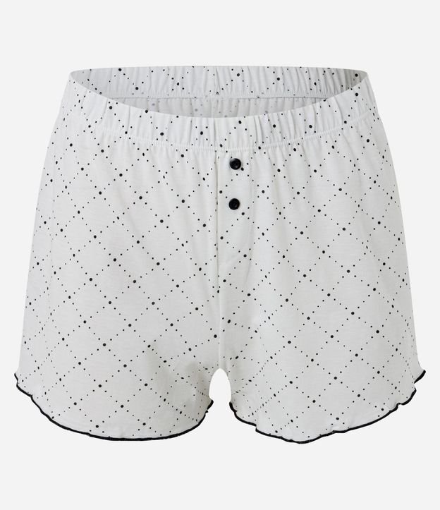 Pijama Corta en Algodón con Estampa de Lunares Mafalda 3