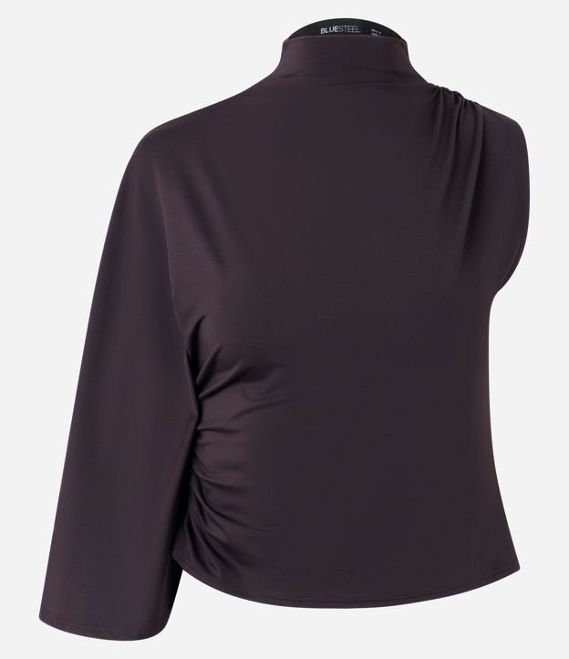 Blusa Hombro Unico en Microfibra con Manga Larga Suelta 5