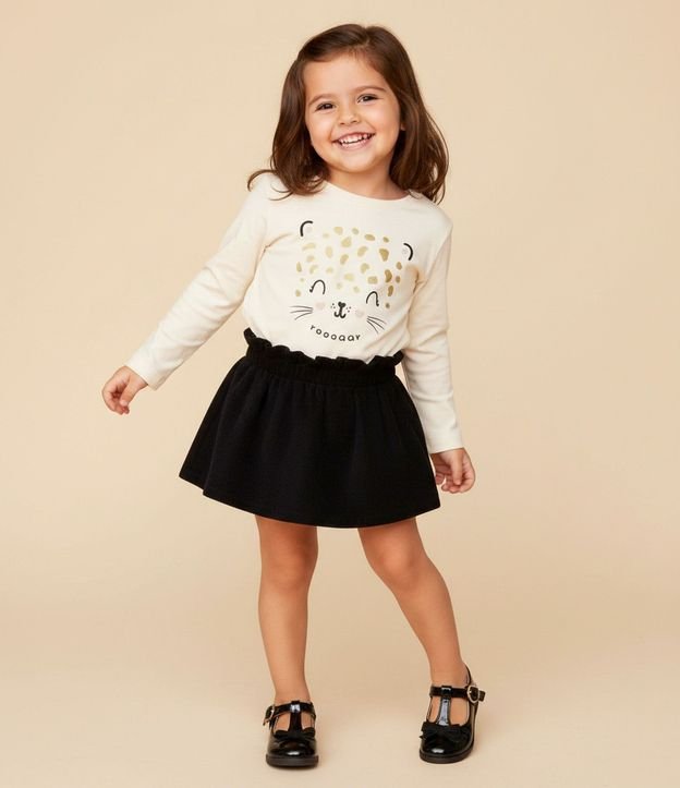 Blusa Infantil en Algodón con Estampa Animal Print - Talle 1 a 6 años 1