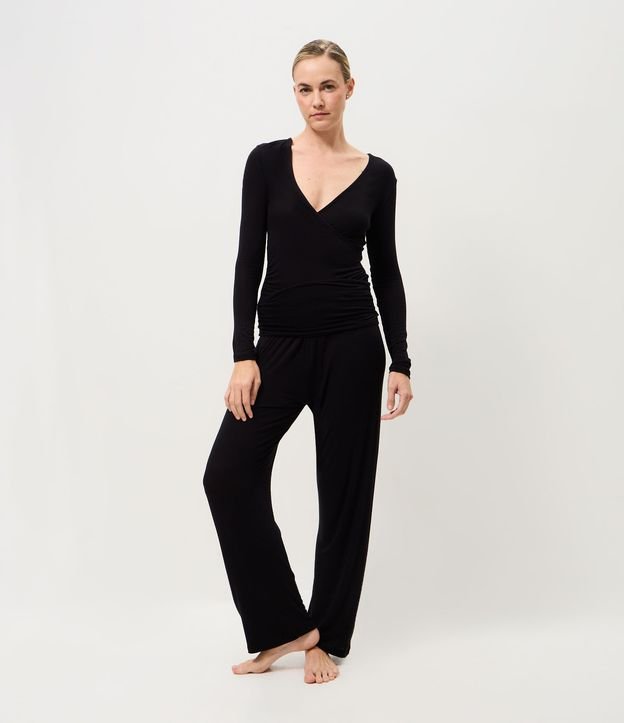 Pijama Largo en Flame con Transparencia