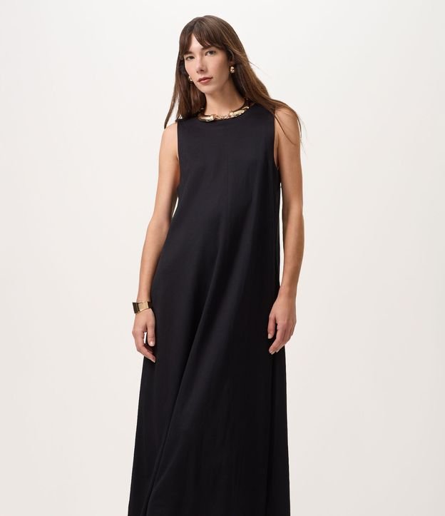 Vestido Midi en Piquet con Bolsillos 2