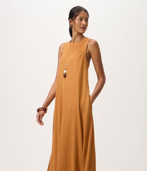 Vestido Midi en Piquet con Bolsillos 2