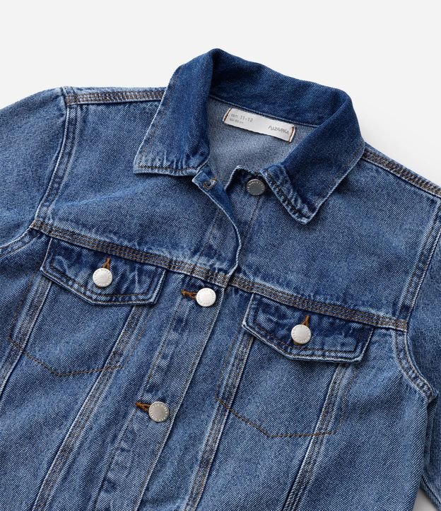 Campera Jeans Infantil con Mariposas Bordadas en las Mangas - Talle 5 A 16 años 4