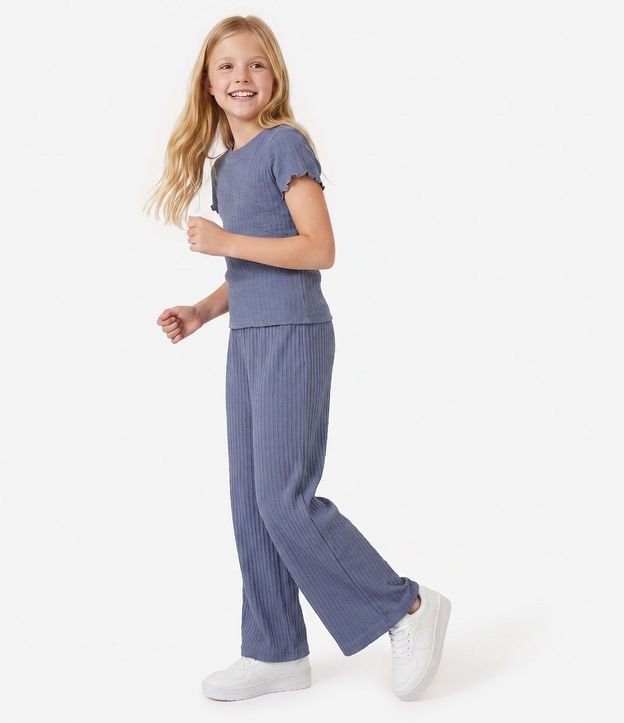 Remera Baby Look Infantil Texturizada - Talle 5 a 16 años 1