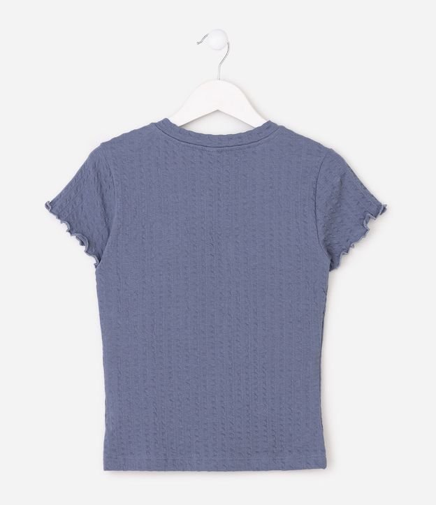 Remera Baby Look Infantil Texturizada - Talle 5 a 16 años 3