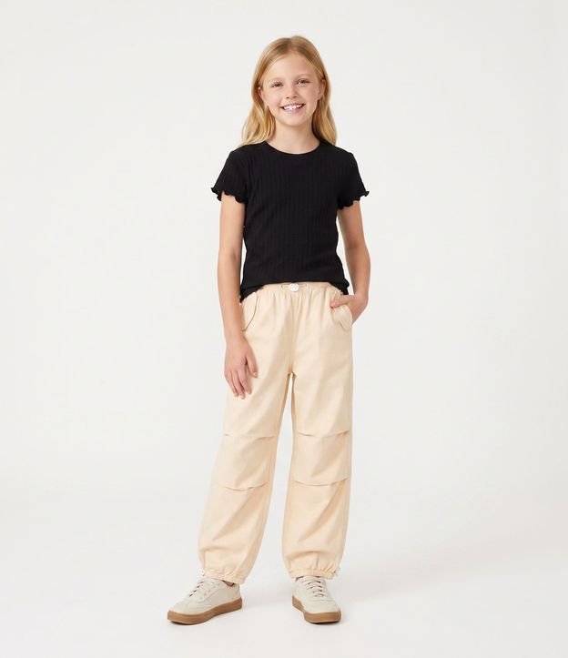 Remera Baby Look Infantil Texturizada - Talle 5 a 16 años
