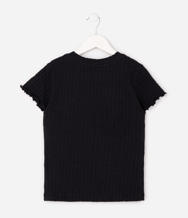 Remera Baby Look Infantil Texturizada - Talle 5 a 16 años 3