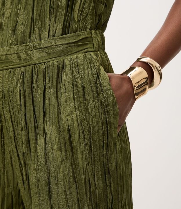 Pantalón Wide Leg con Textura Plissada 3