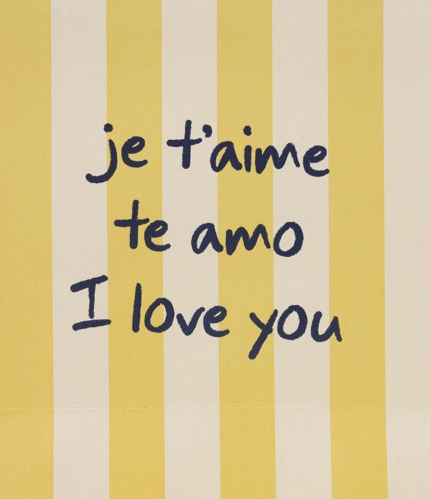 Bolsa de Regalo Pequeña Rayada con Lettering Je T'aime 3