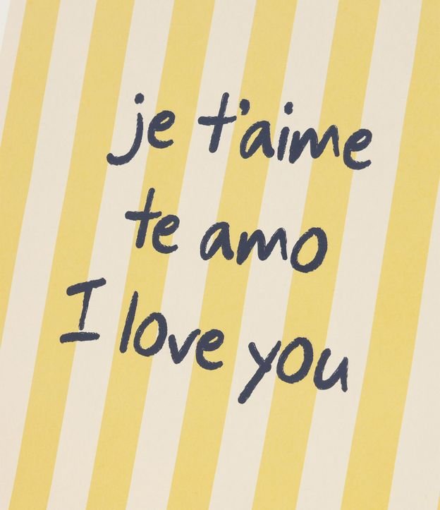 Bolsa de Presente Mediana Rayada con Lettering Je T'aime 3