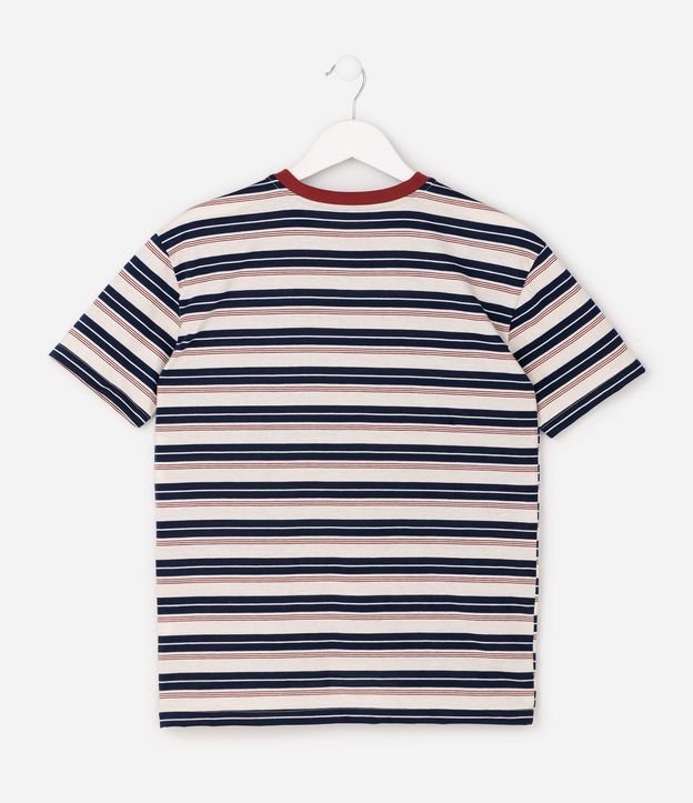 Remera Relaxed Rayada con Cuello Contrastante - Talle 5 a 14 años 3