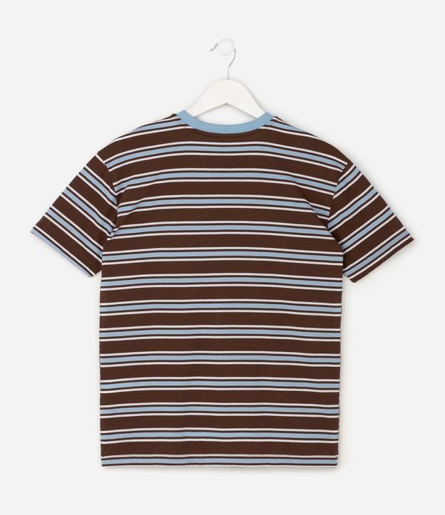 Remera Relaxed Rayada con Cuello Contrastante - Talle 5 a 14 años 2