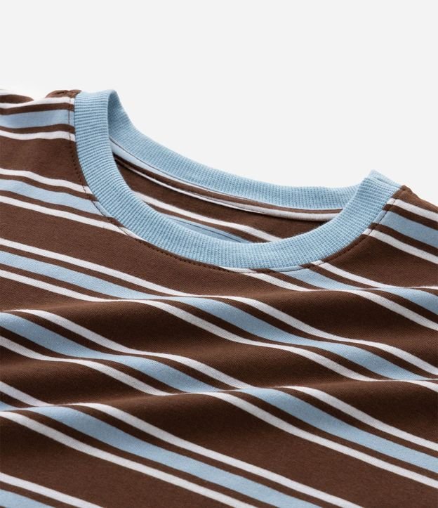 Remera Relaxed Rayada con Cuello Contrastante - Talle 5 a 14 años 4