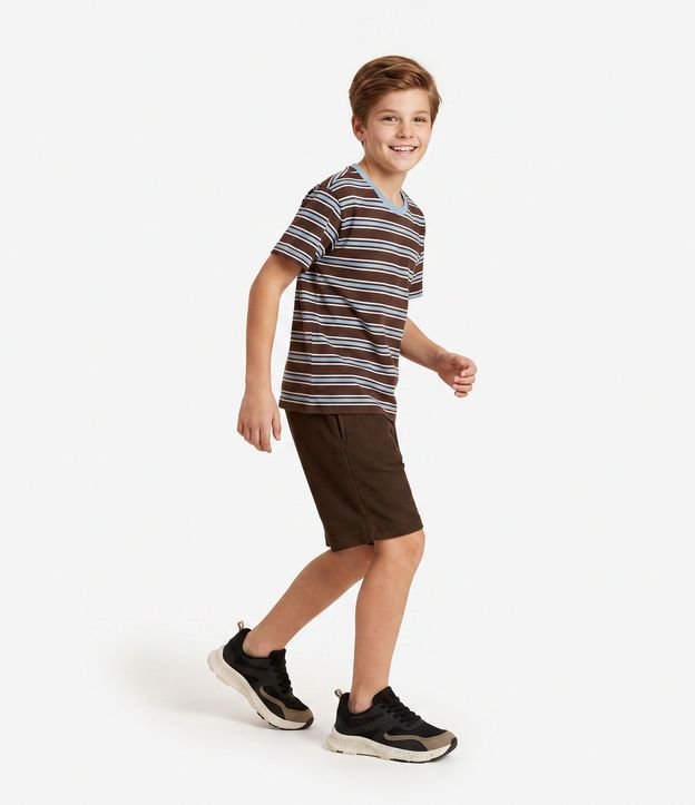 Remera Relaxed Rayada con Cuello Contrastante - Talle 5 a 14 años 2
