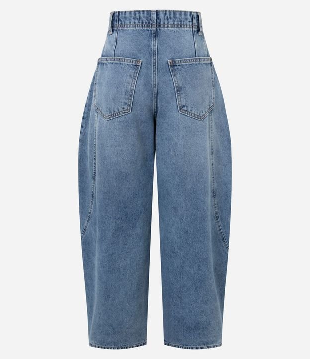 Pantalón Barrel en Jeans con Cintura Alta y Recortes 6