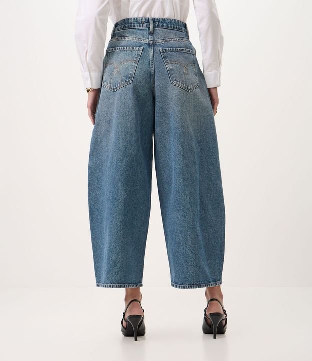Pantalón Barrel en Jeans con Cintura Alta 5