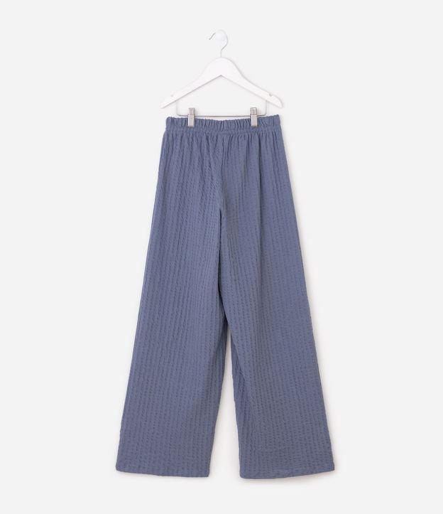 Pantalón Wide Infantil en Algodón Texturizada - Talle 5 a 16 años 2