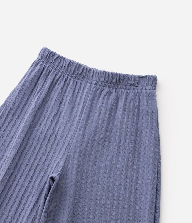 Pantalón Wide Infantil en Algodón Texturizada - Talle 5 a 16 años 4