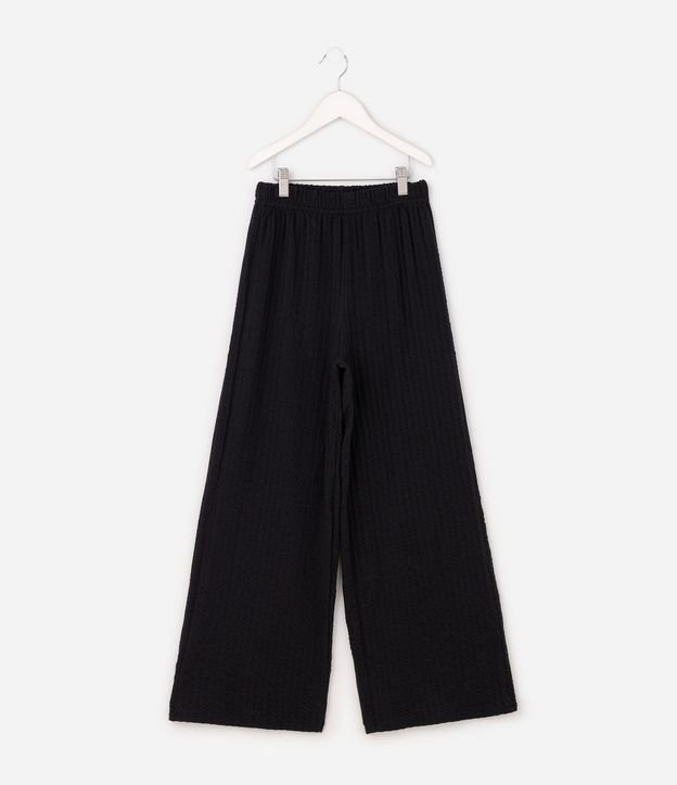 Pantalón Wide Infantil en Algodón Texturizada - Talle 5 a 16 años 2