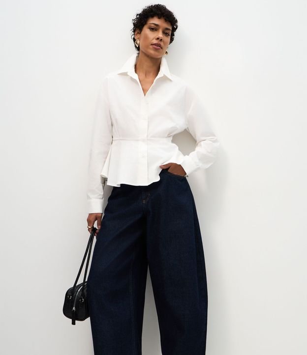 Pantalón Barrel en Jeans con Cintura Alta 2