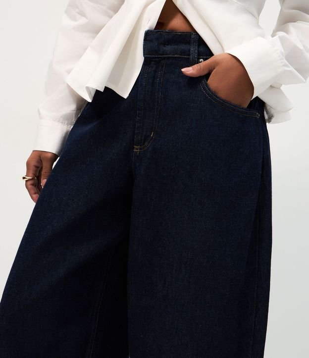 Pantalón Barrel en Jeans con Cintura Alta 4