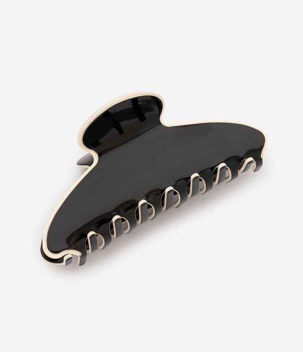 Pinza para el Pelo Grande con Acabado Contrastante