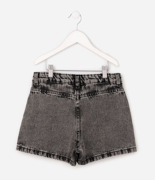 Pollera Short Infantil en Jeans con Colgantes Corazón y Estrellas – Talle 5 a 16 años 2